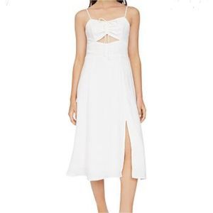 LUCY Paris dress cutout midi white summer dress